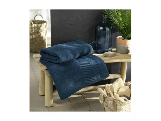 Drap de Bain 90 x 150 cm Tendresse Saphir - Eponge Unie