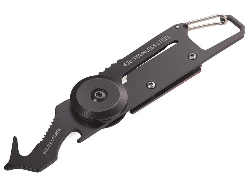 Troika Taschenmesser Mini Egon 5 Funktionen Schwarz/Titan Taschenmesser mit Wechselbaren Werkzeugen