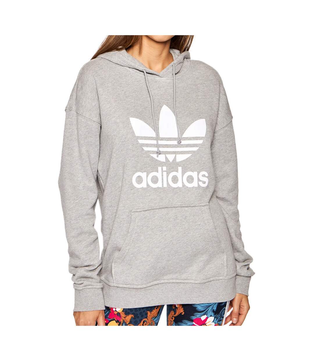 Sweat à capuche Gris Femme Adidas Trf