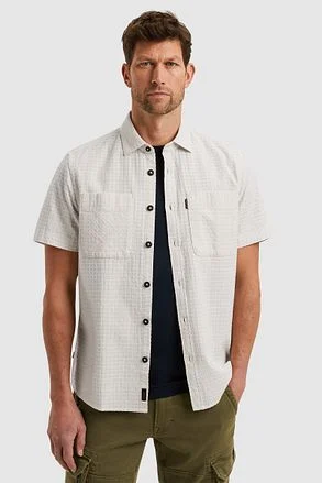 PME Legend Short Sleeve Overhemd Dobby Off White PSIS2503236-7013 kopen