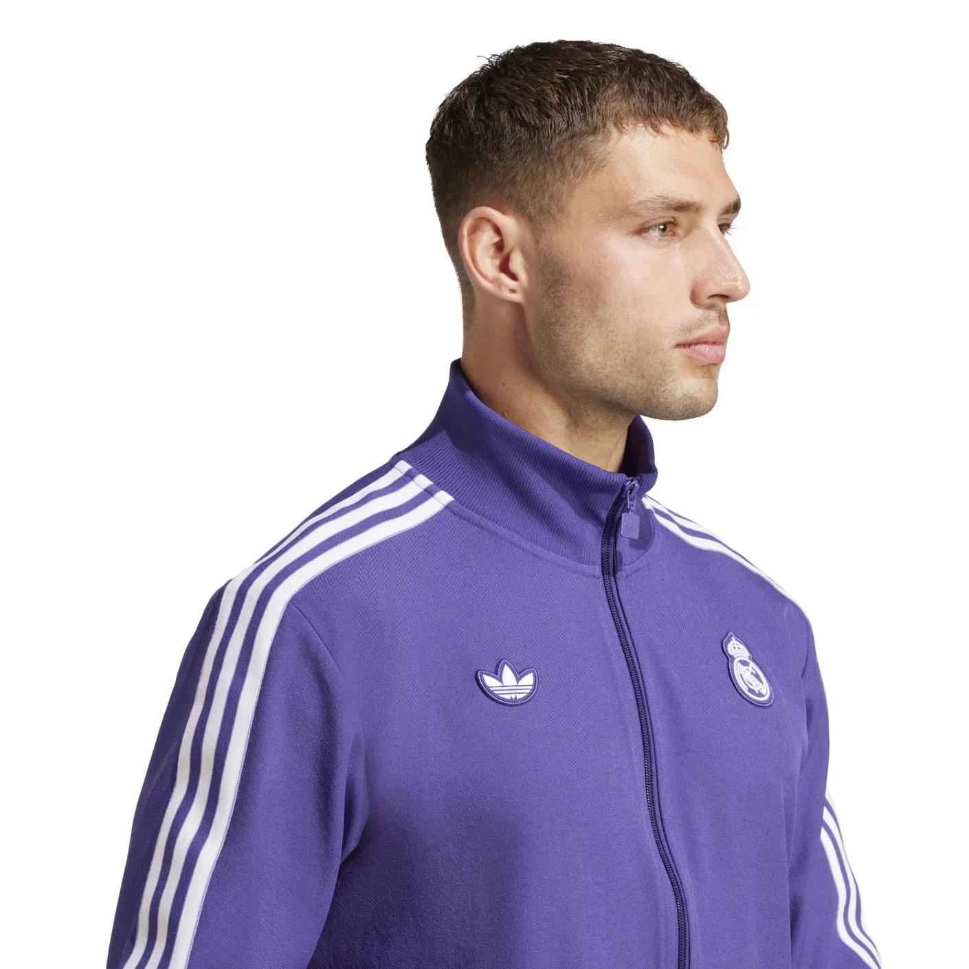 adidas Real Madrid Icon Trainingspak Full-Zip 2024-2025 Paars Wit