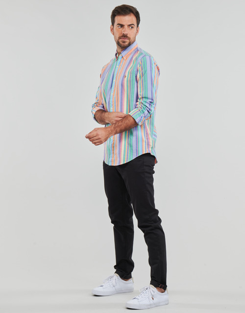 Polo Ralph Lauren - CUBDPPCS-LONG SLEEVE-SPORT SHIRT Multicolor / Naranja / Verde