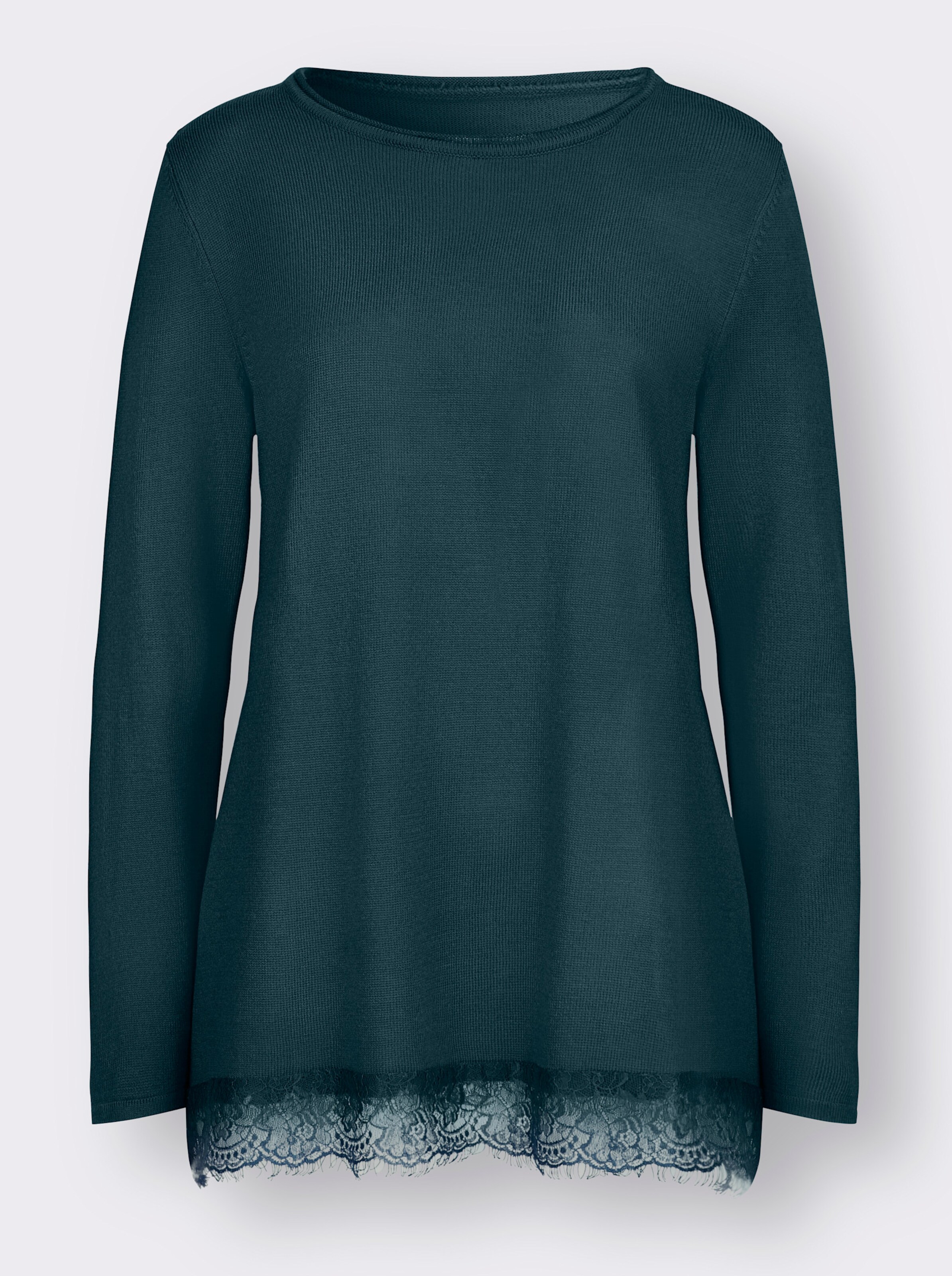 Longpullover mit Spitze