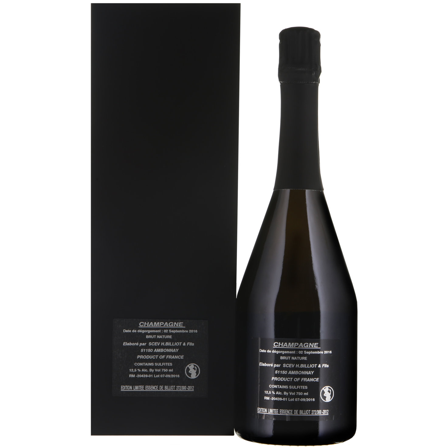 Champagne AOC Grand Cru Cuvée Essence Billiot -75cl