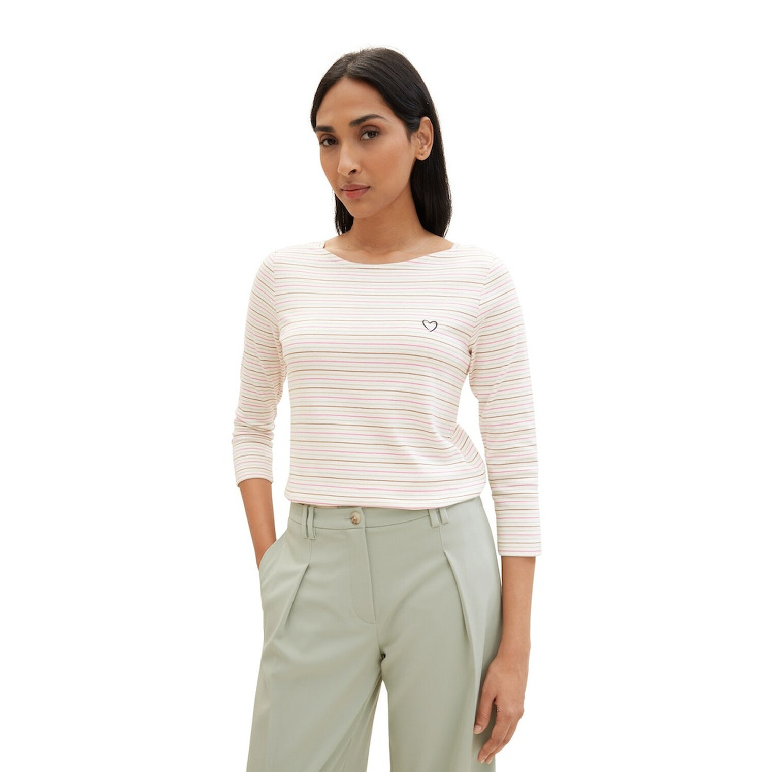 Tom Tailor T-shirt boat neck stripe