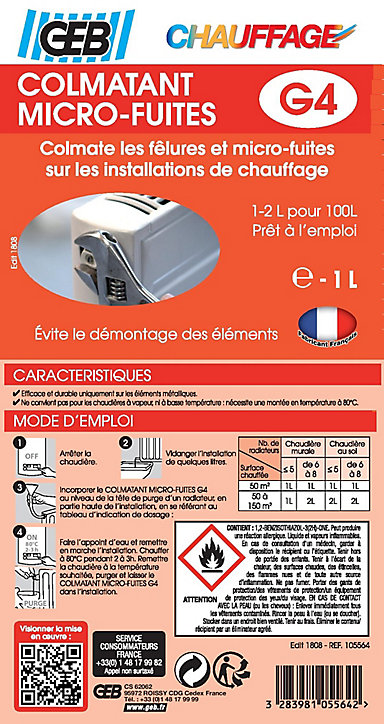 Colmatant micro-fuites G4 Geb chauffage 1L