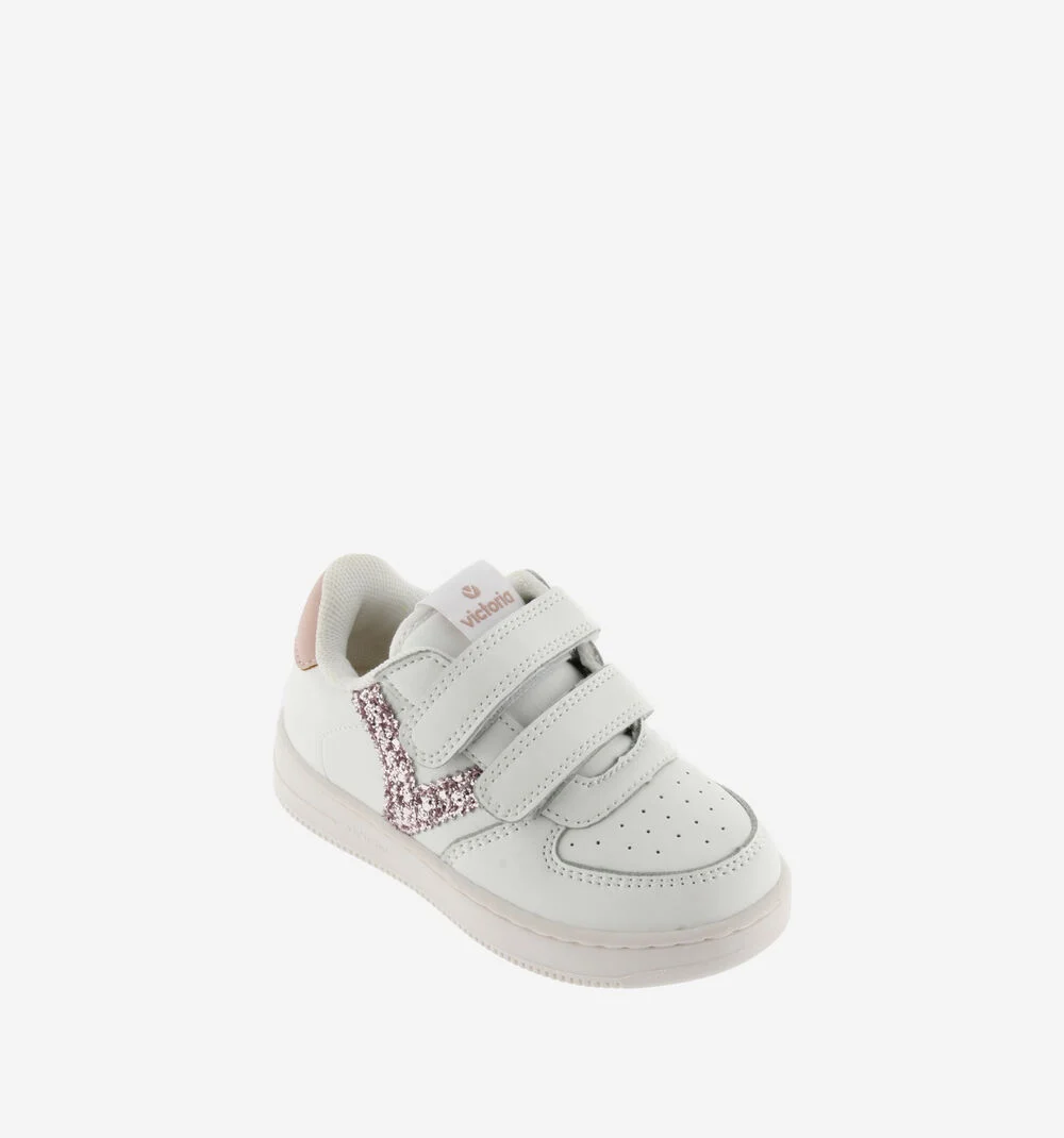 TIEMPO PIÈCES FANTAISIE Baskets glitter de sport pour fille NUDE