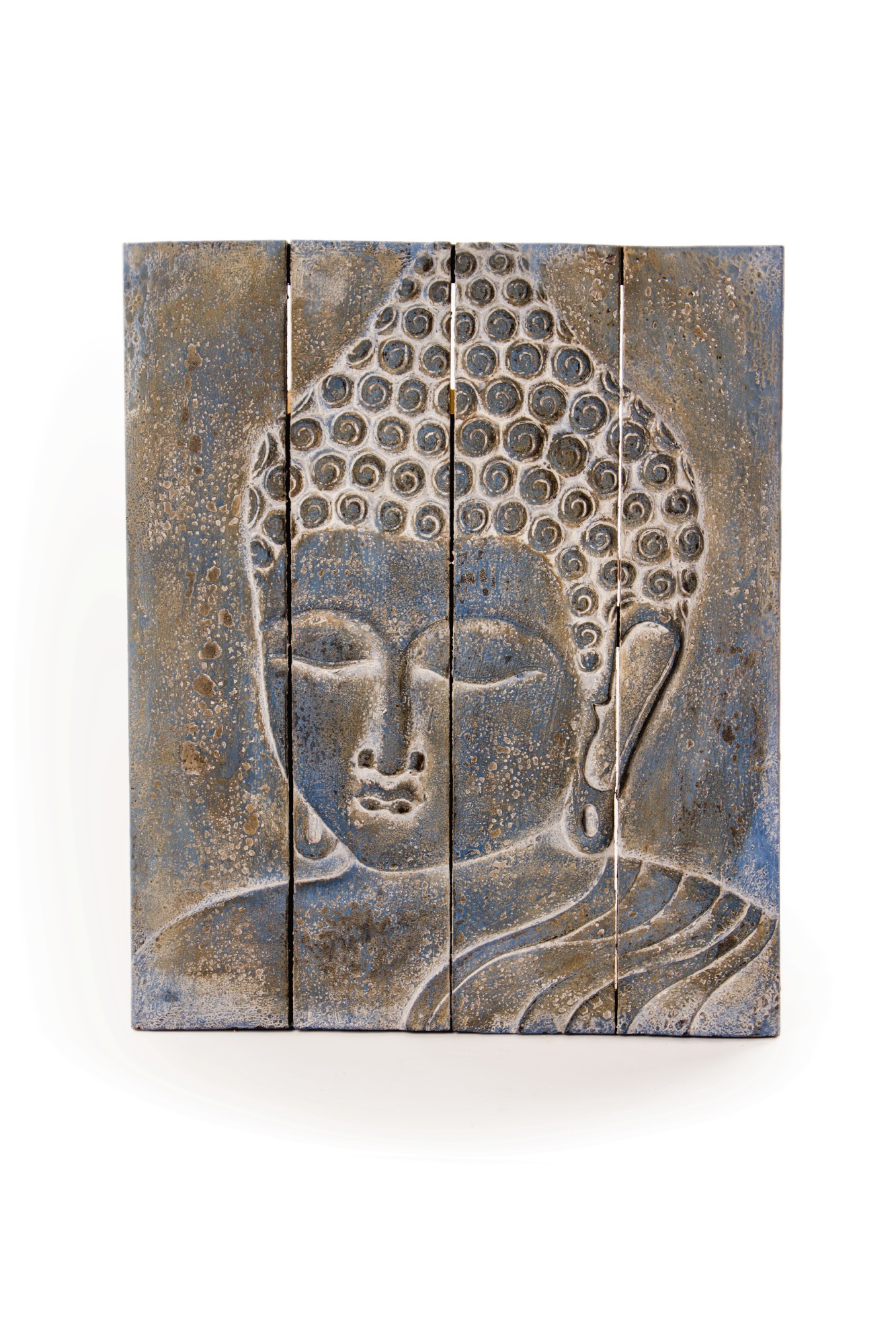 Buddha-Panel, grau, B 60 cm, H 70 cm von fischer's lagerhaus