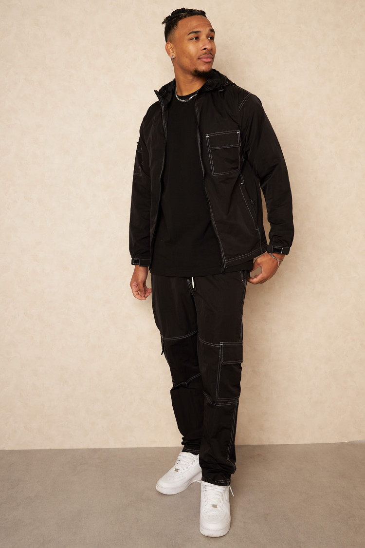 Ensemble 2 pièces veste + jogging noir et blanc