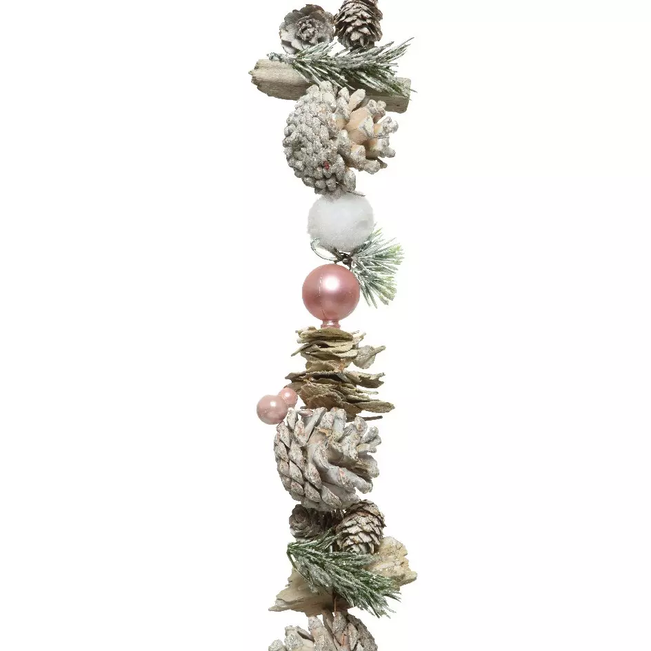 Guirlande pomme de pin (150 cm) Forest Blanc