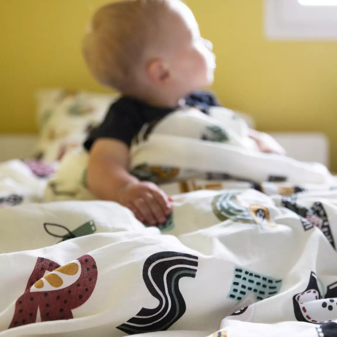 Housse de couette et une taie enfant coton (140 x 200 cm) Farandole Multicolore