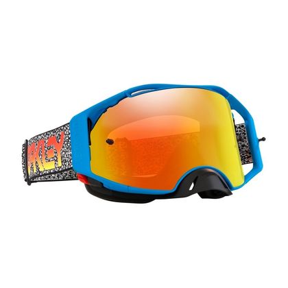 Masque cross Oakley AIRBRAKE MX BLUE CRACKLE ECRAN IRIDIUM 2024 - Bleu