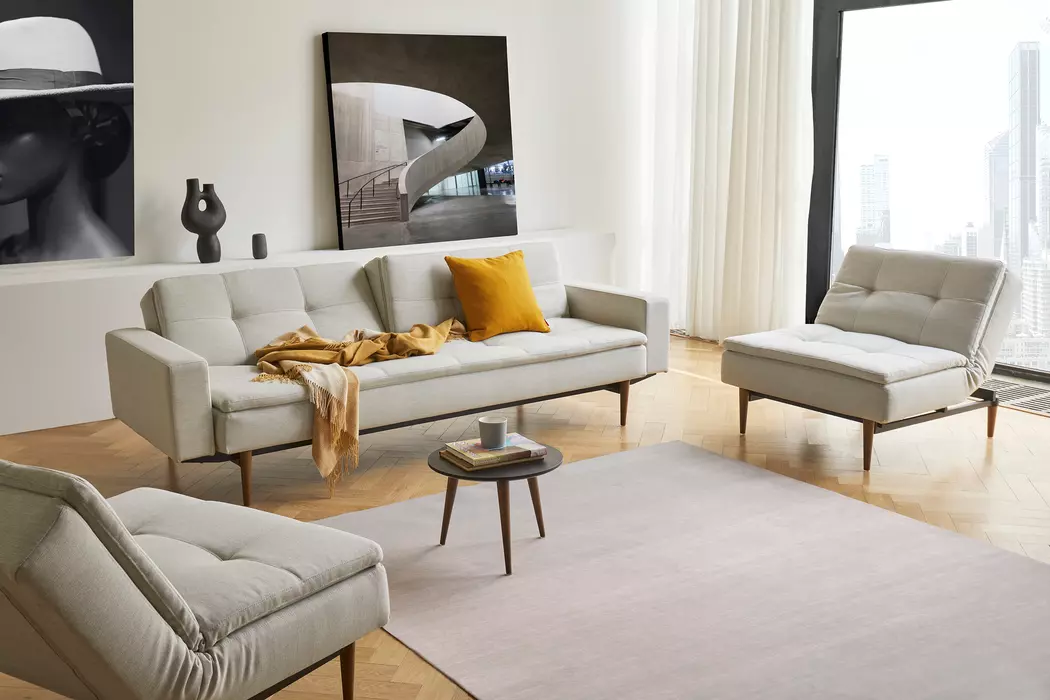 Schlafsofa mit Armlehnen Dublexo Styletto dunkel
