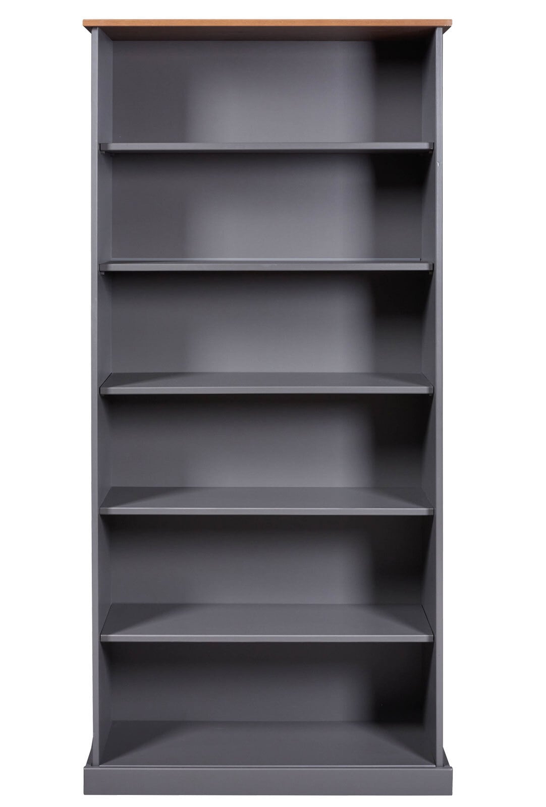 Regal Niclas Massivholz grau/braun 90x190x38,1 cm