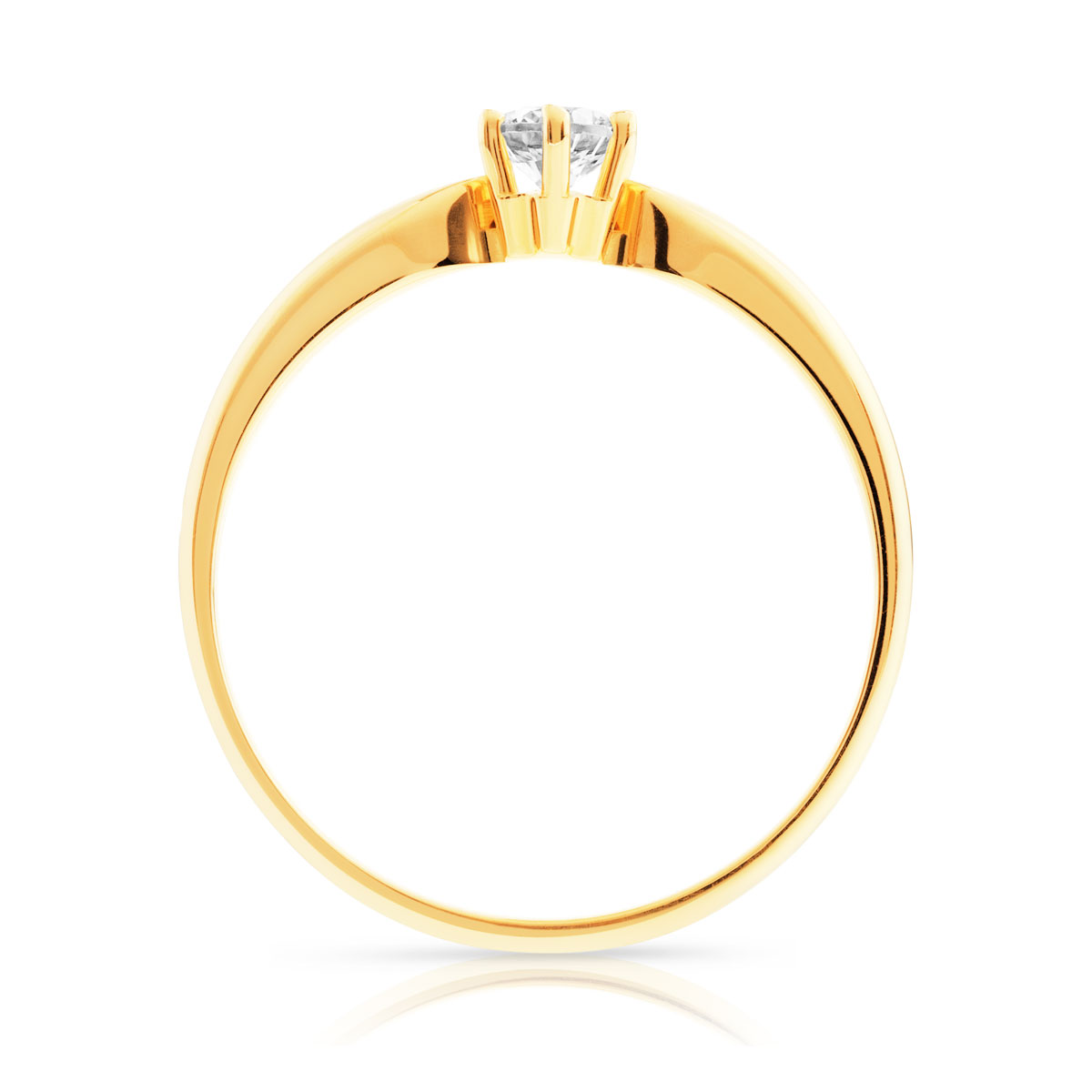Bague solitaire or 750 diamant 20/100e de carat