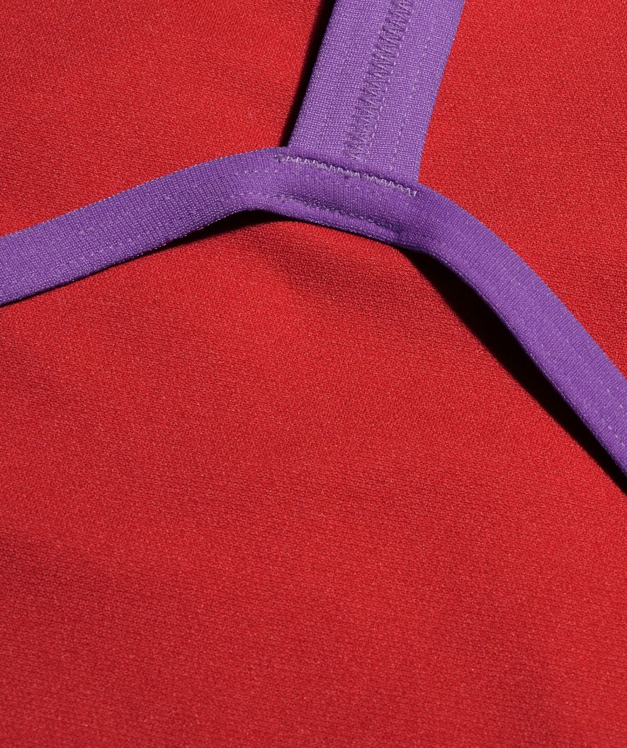 Speedo badedragt til piger - Allover Digital V-Back - Rød/lyserød