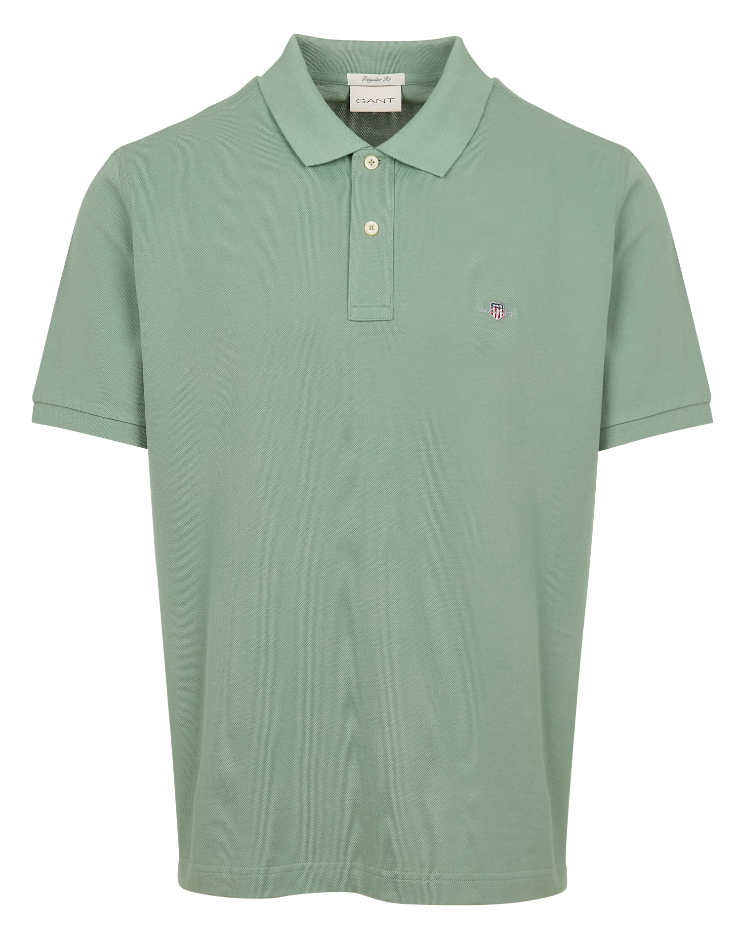 Polo col classique droit en coton| Vert