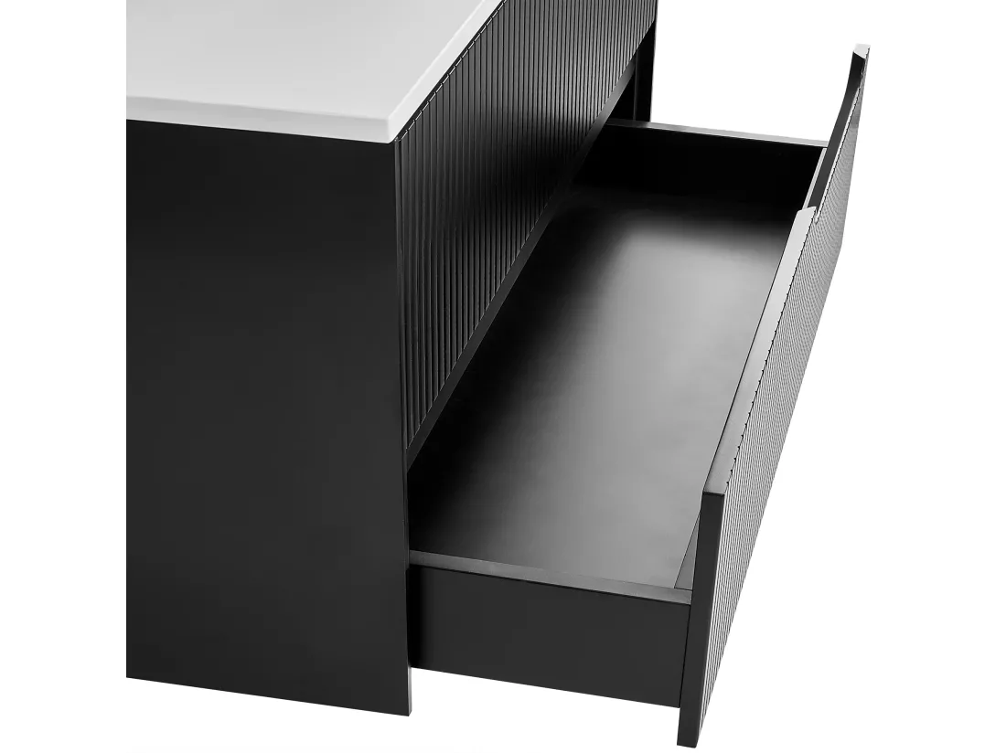 Meuble lavabo mural QUINTELA 60 cm 52 cm 48 cm Noir