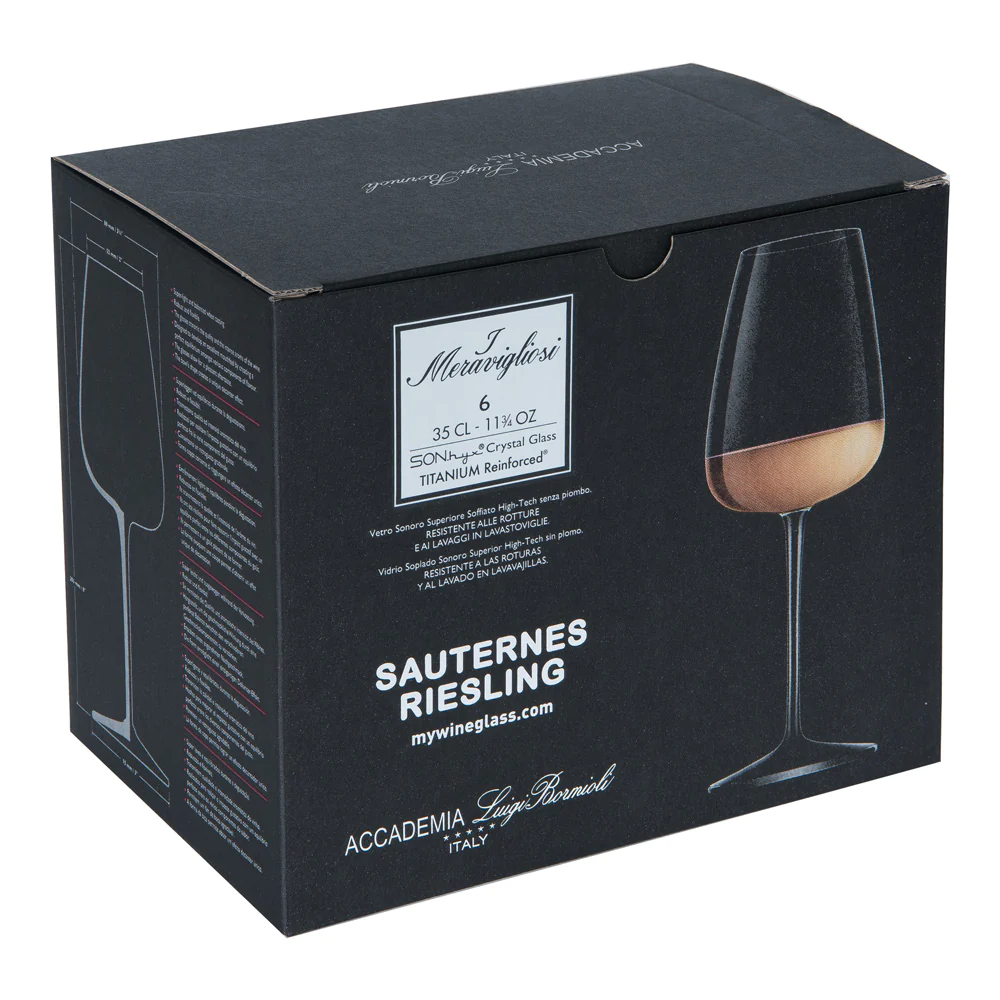 Boîte de 6 verres à pied Meravigliosi 35 cl Bormioli Luigi