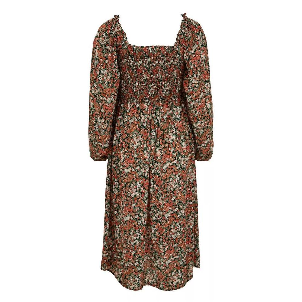 Vila Robe Noire À Fleurs Femme Vila Vikulas