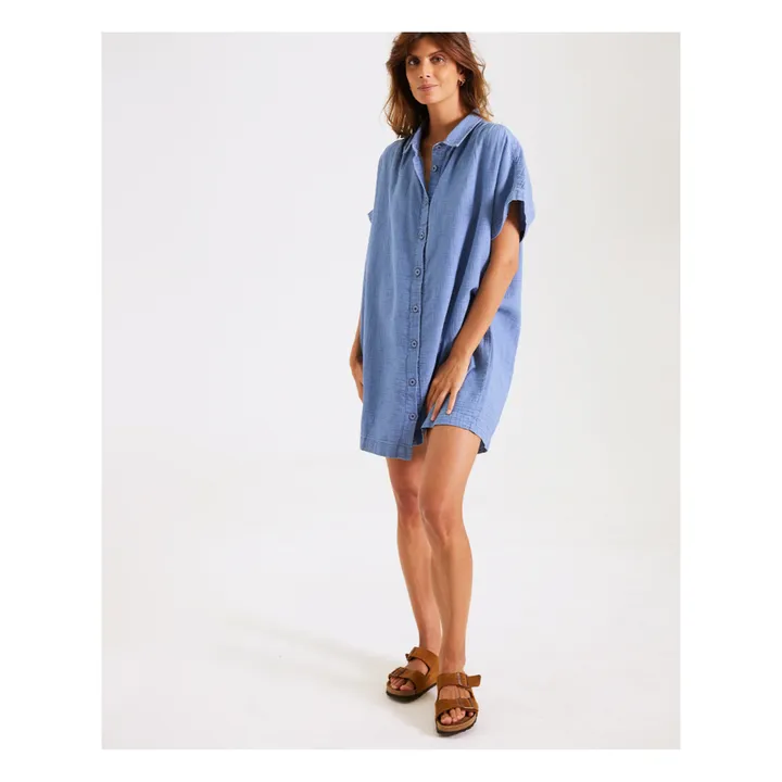 Sacrécoeur Robe Otis Gaze de Coton | Bleu