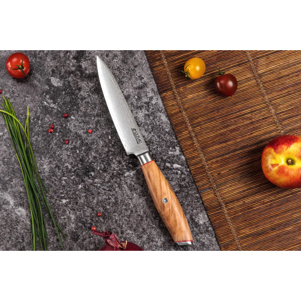 Couteau modèle universel Wusaki Fujiko 12cm manche en olivier Wusaki