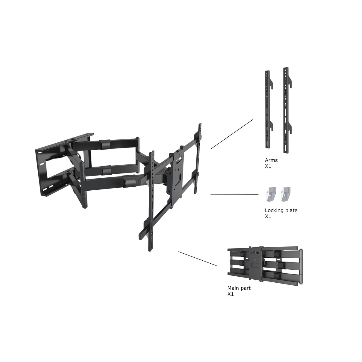 Multibrackets 6546 veggfeste for TV 2,03 m (80
