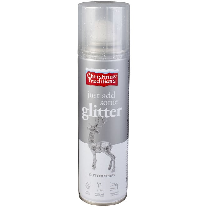 Dekospray - Glitzer - ca. 100 ml - silber