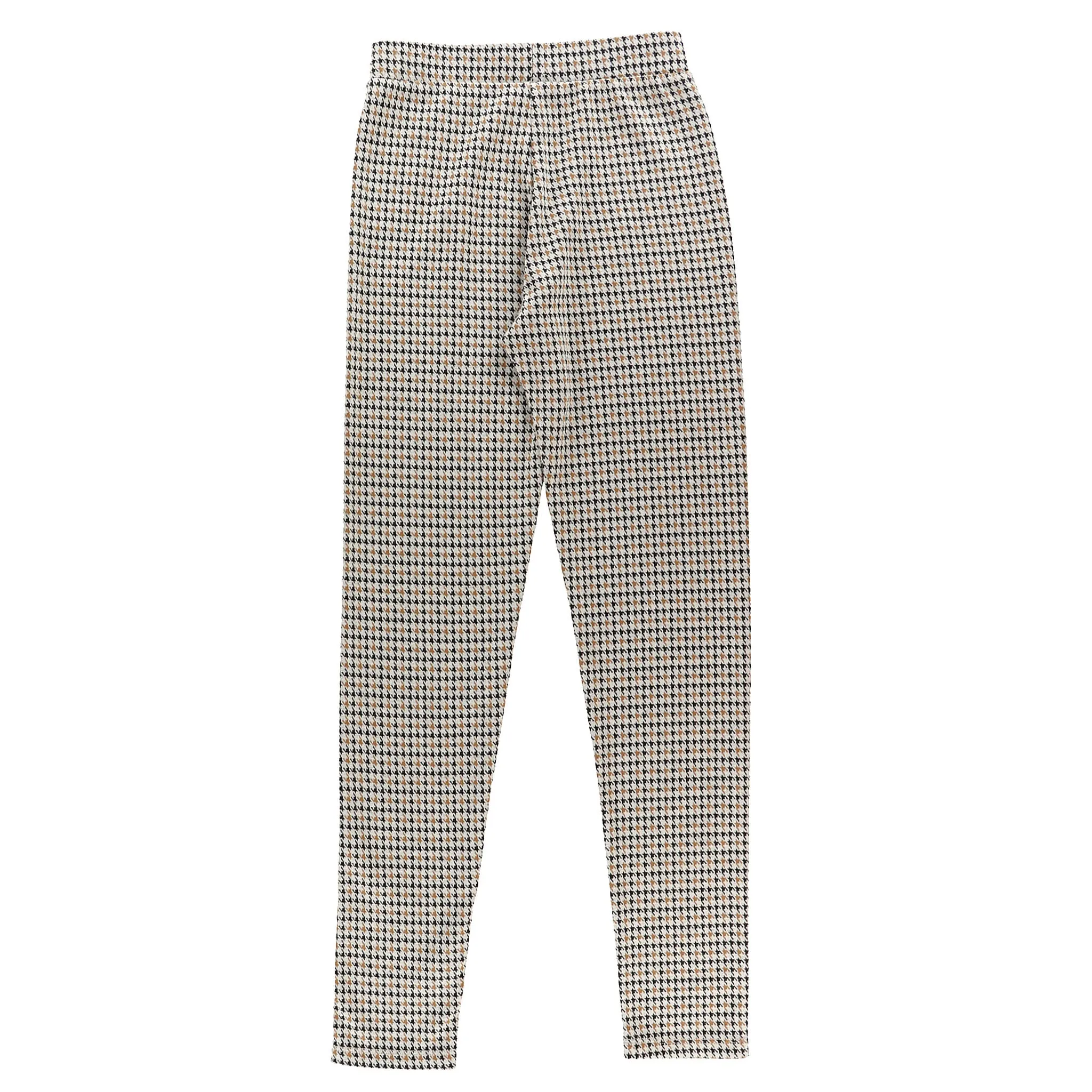 Look Jegging Pied de Poule Fleurs 7-14ans
