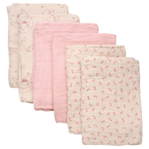Pippi Musselina Organic Cloth 6 Pack 65x65 cm Sheer Bliss