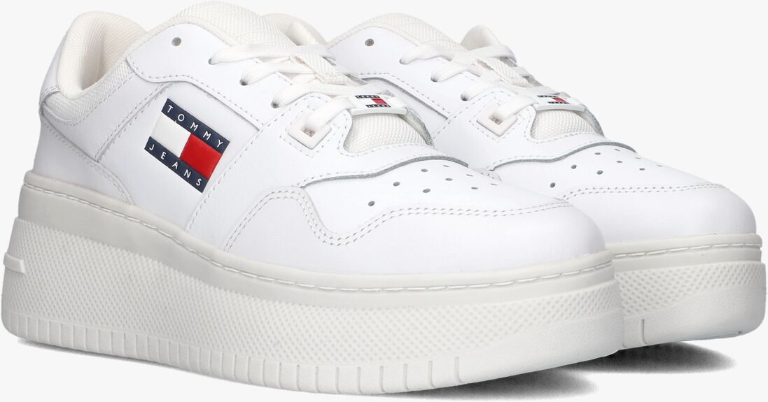 TOMMY JEANS witte tommy jeans lage sneakers tjw retro basket flatform
