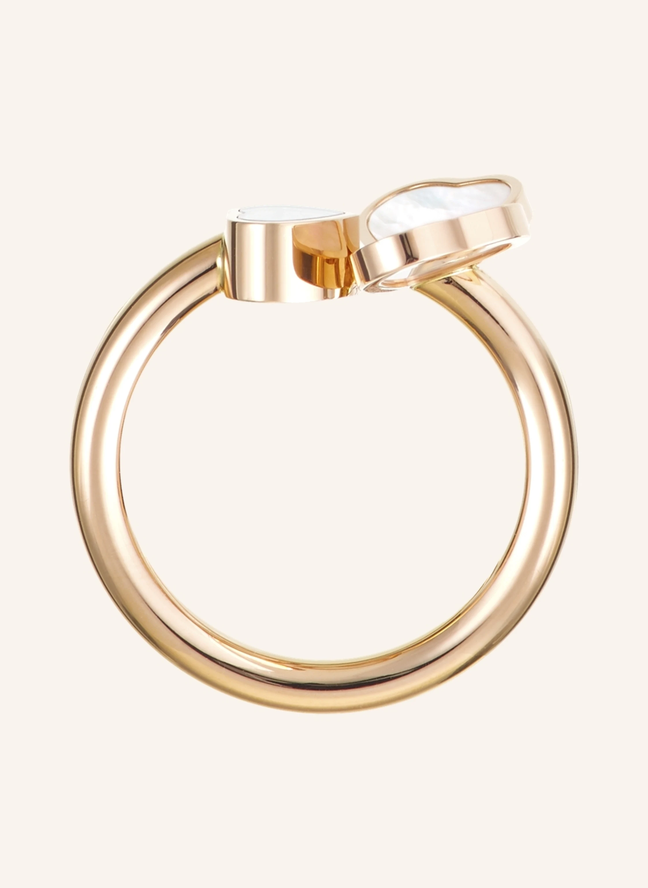 Chopard Ring HAPPY HEARTS WINGS Ring aus 18 Karat Roségold, Diamanten und Perlmutt