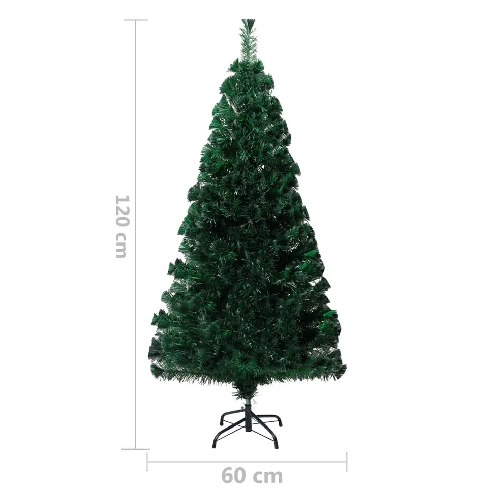 vidaXL Kunstkerstboom met standaard 120 cm glasvezel groen