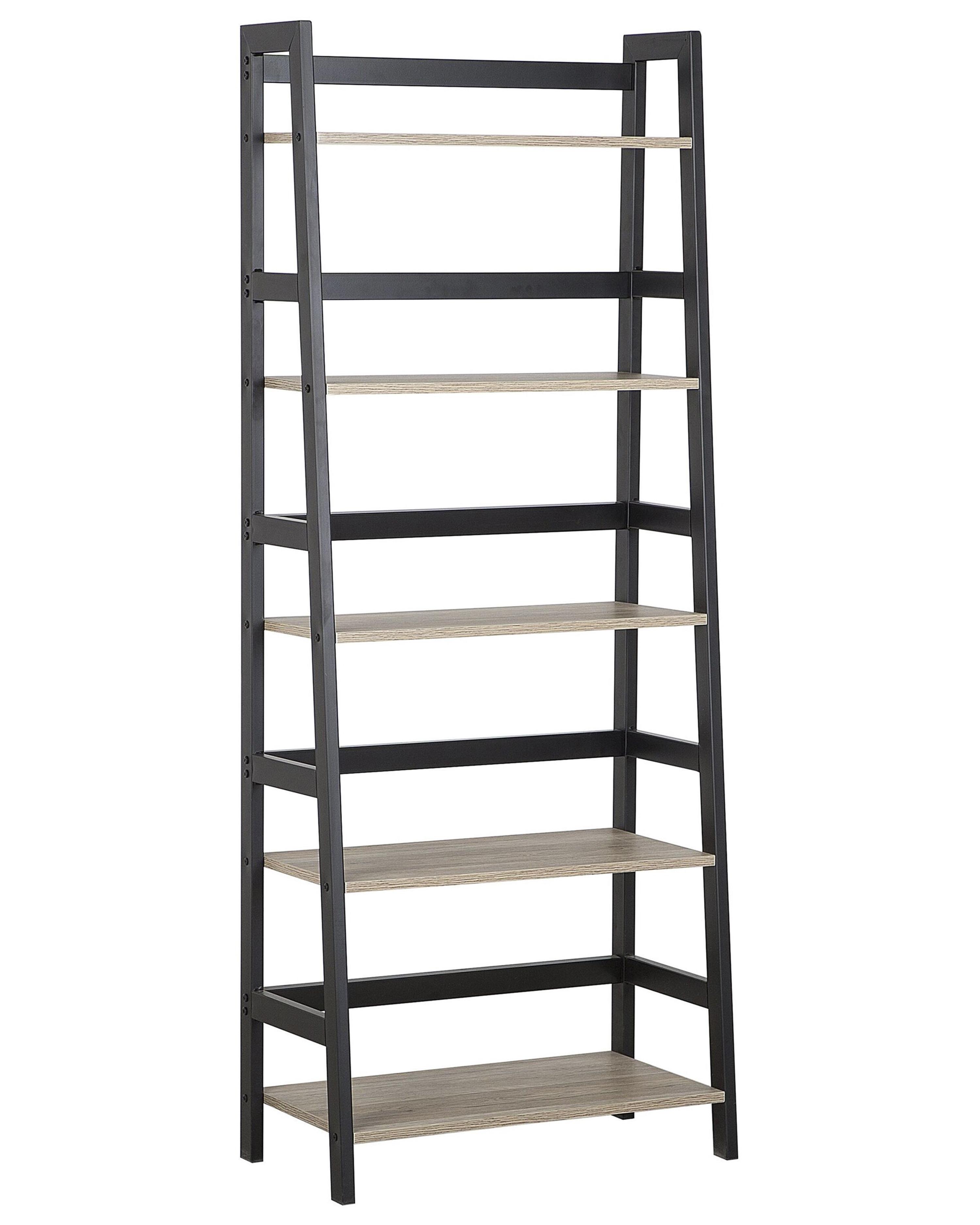 Opbergkast met 5 planken CROYDON 163 cm Zwart