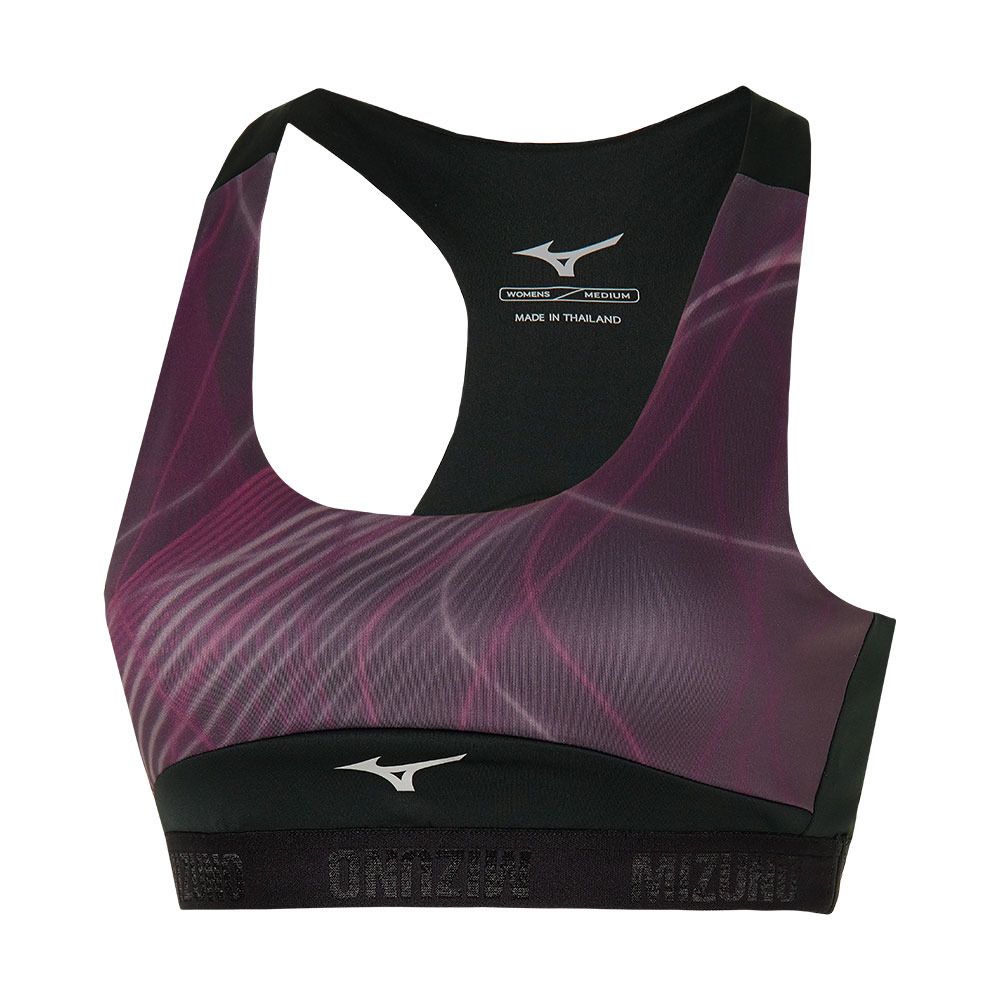 Mizuno ALPHA GRAPHIC - Brassière Femme grape wine
