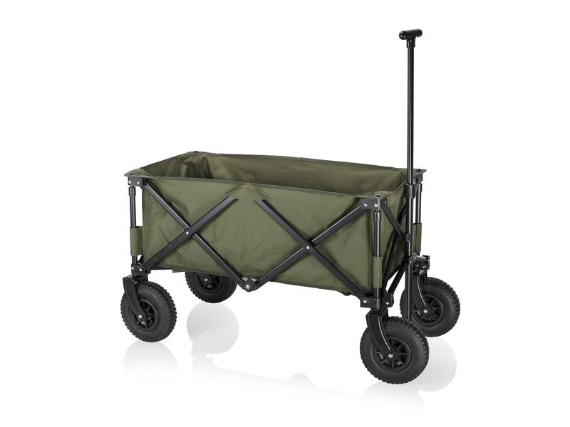 Campart Leiterwagen Faltbarer Trolley mit Luftreifen Bollerwagen mit Luftreifen