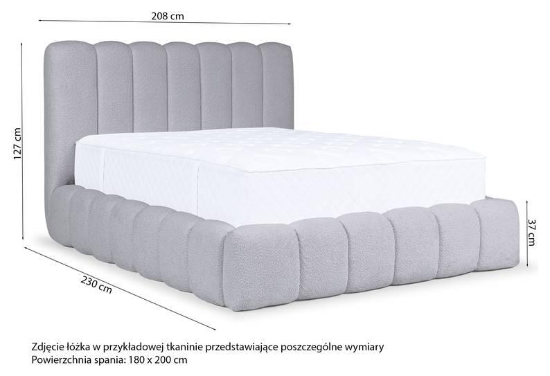 NADUVI Collection Bedframe Chloe bouclé met opbergvak