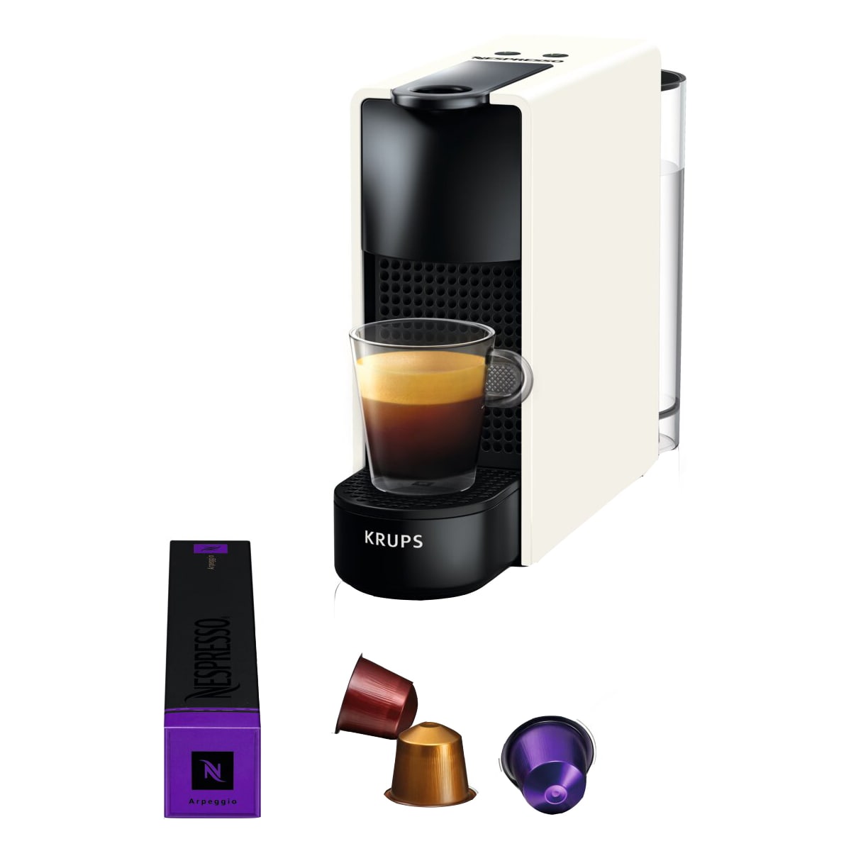NESPRESSO® Essenza Mini kaffemaskin fra Krups, Hvit