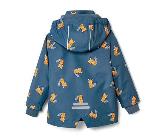 Kinder-Regenjacke, Fuchs-Alloverprint