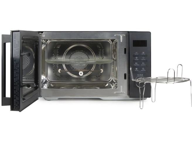 Domo Mikrowelle DO22301C Schwarz Freistehende Mikrowelle für schnelles Erwärmen und Zubereiten