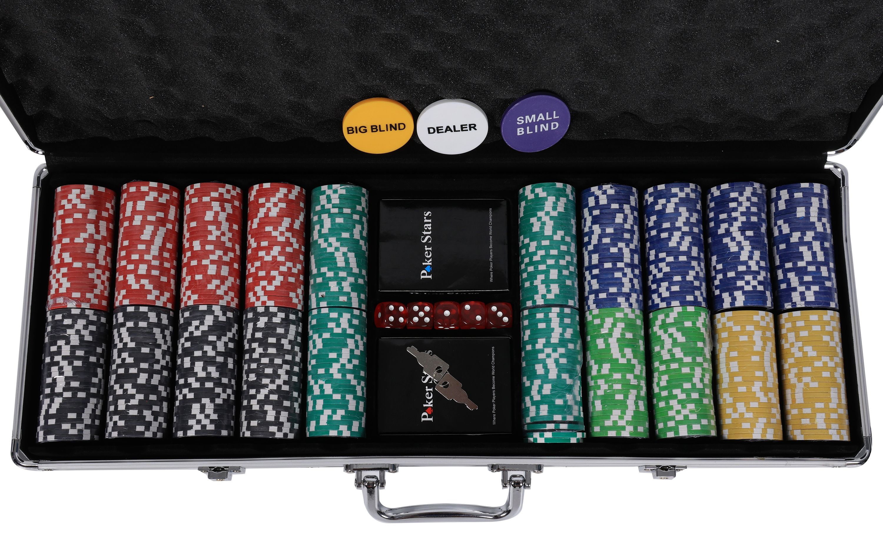 Profi Pokerkoffer mit 500 Chips