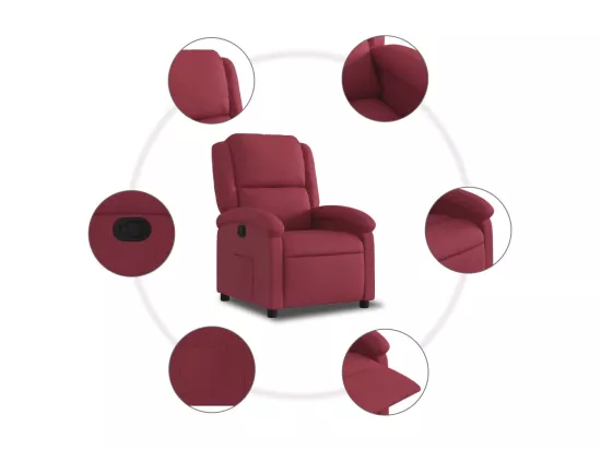 Fauteuil inclinable Rouge bordeaux Tissu