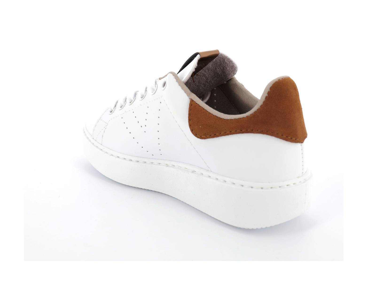 Victoria-1260138 Cuir Blanc-Marron