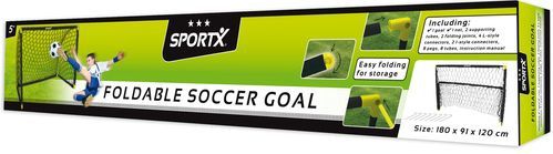 SportX - Voetbaldoel - 180x91x120cm - Stevig Net - Vouwsysteem