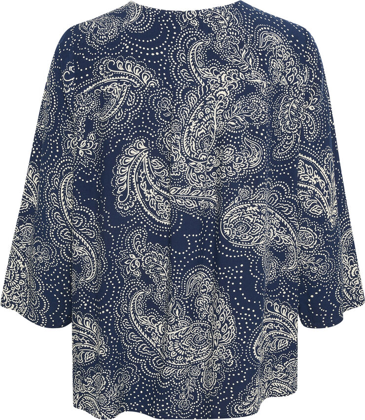 Culture CUpolly Blouse Green/pink paisley