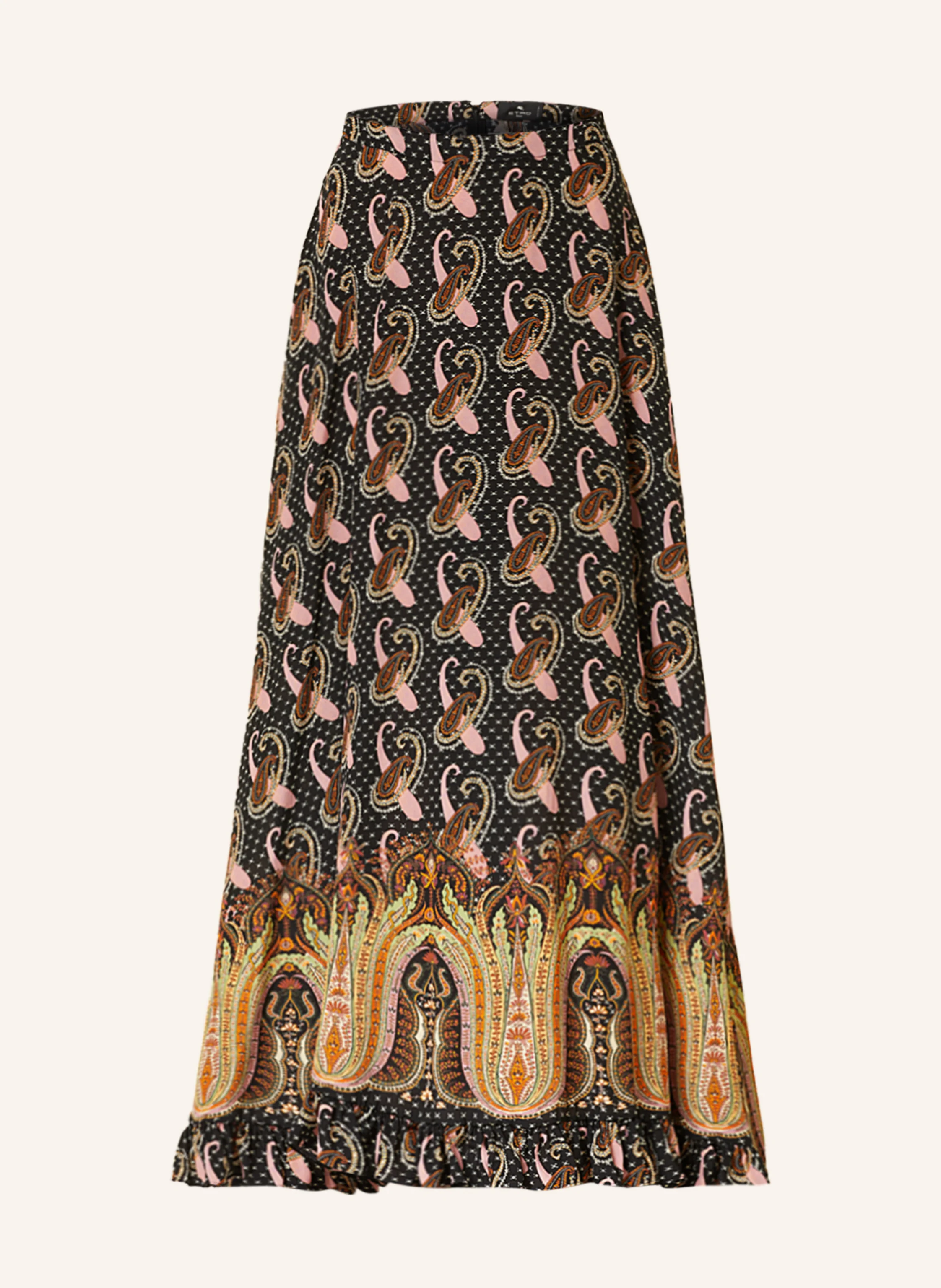 ETRO Seidenrock mit Rüschen