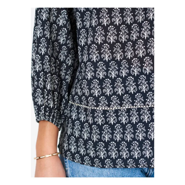 M.A.B.E. Blouse Imprimée Nala  | Noir