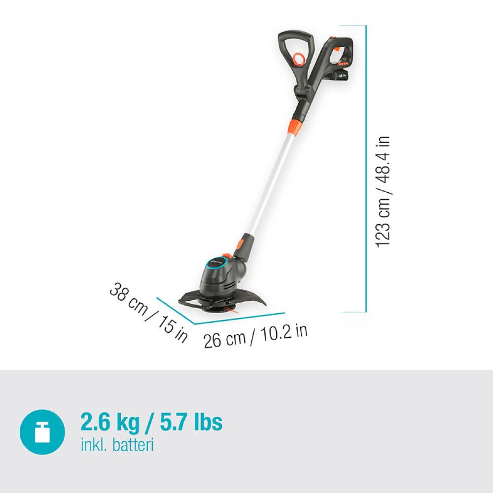 GRESSTRIMMER GARDENA POWERFORALL COMFORTCUT 18V 1X2,5AH