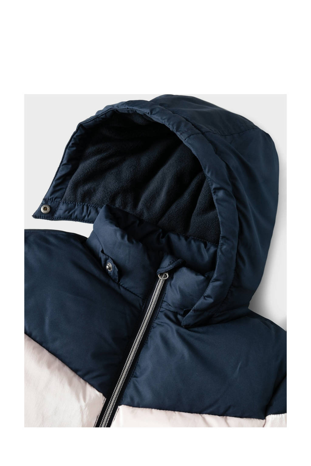 NAME IT gewatteerde winterjas NMFMILLE donkerblauw/wit/lila