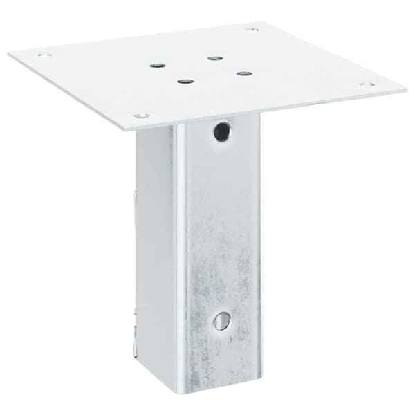 vidaXL Stolpebunner firkantet 4 stk sølv 46x46 mm galvanisert stål